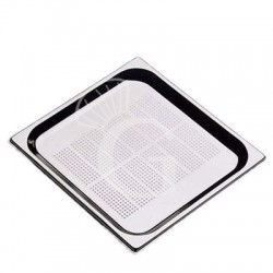 Cubeta perforada de acero inoxidable GN2/3 L 353 mm X P 325 mm X A 100 mm 8,9 LT