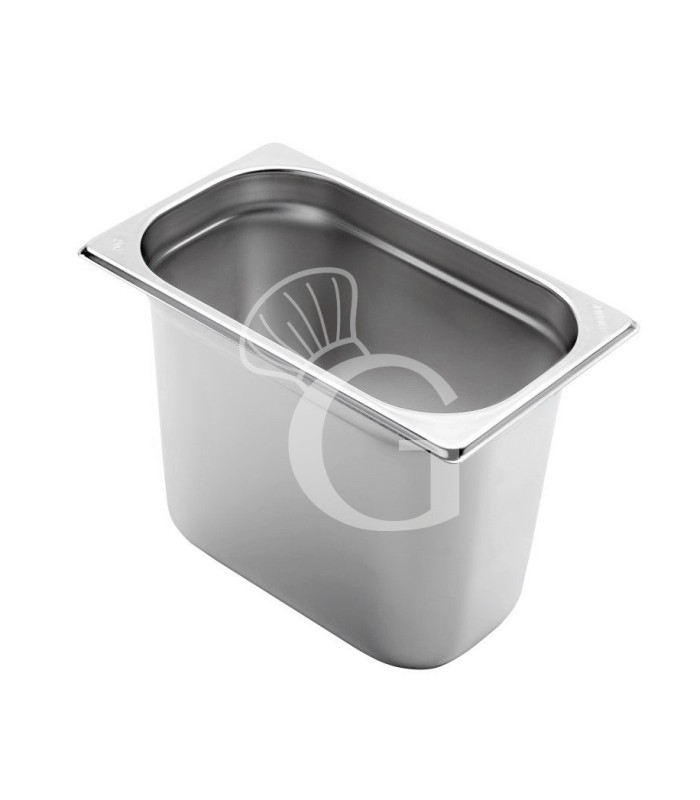 Cubeta de acero inoxidable GN1/4 L 265 mm X P 162 mm X A 200 mm, 4,9 LT