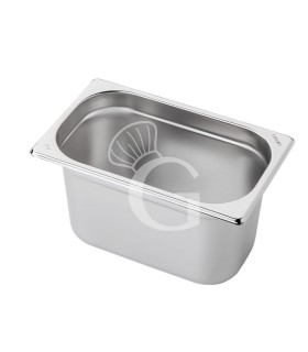 Cubeta de acero inoxidable GN1/4 L 265 mm X P 162 mm X A 150 mm, 4,1 LT