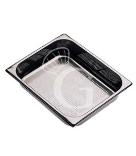 Cubeta de acero inoxidable perforada GN1/2 L 325 mm X P 265 mm X A 150 mm 9,9 LT