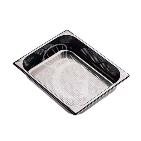Cubeta de acero inoxidable perforada GN1/2 L 325 mm X P 265 mm X A 100 mm 8 LT Cubeta de acero inoxidable perforada GN1/2 L 325 mm X P 265 mm X A 100 mm 8 LT