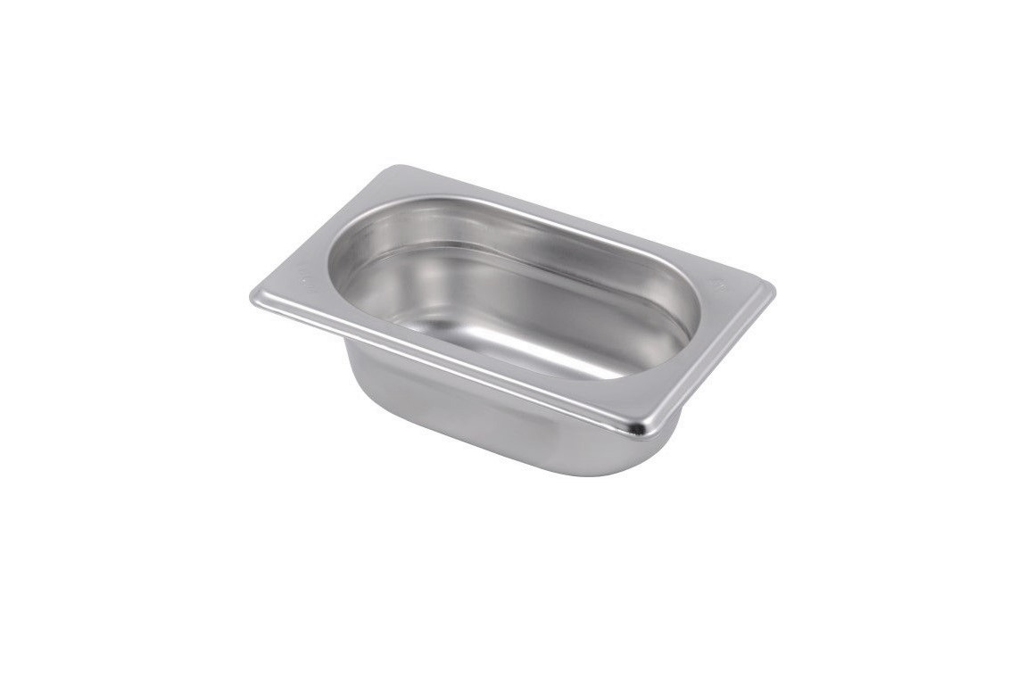Cubeta de acero inoxidable GN1/9 L 176 mm x P 108 mm x A 65 mm 0,5 LT