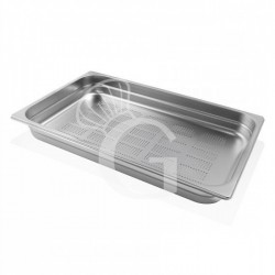 Cubeta de acero inoxidable perforada GN2/1 L 650 mm x P 530 mm x A 200 mm, 60 LT