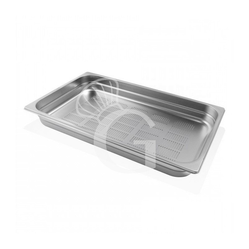 Cubeta de acero inoxidable perforada GN2/1 L 650 mm x P 530 mm x A 200 mm, 60 LT