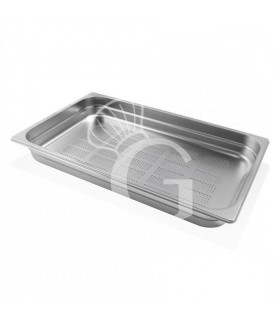 Cubeta de acero inoxidable perforada GN2/1 L 650 mm x P 530 mm x A 150 mm, 44,9 LT