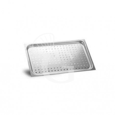 Bandeja rectangular perforada de aluminio GN1/1 L 530 mm X P 325 mm X A 20 mm Bandeja rectangular perforada de aluminio GN1/1 L 530 mm X P 325 mm X A 20 mm