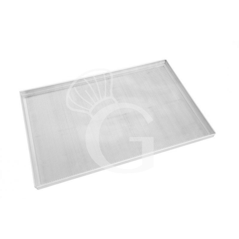 Bandeja perforada de aluminio L 600 mm X P 400 mm X A 20 mm