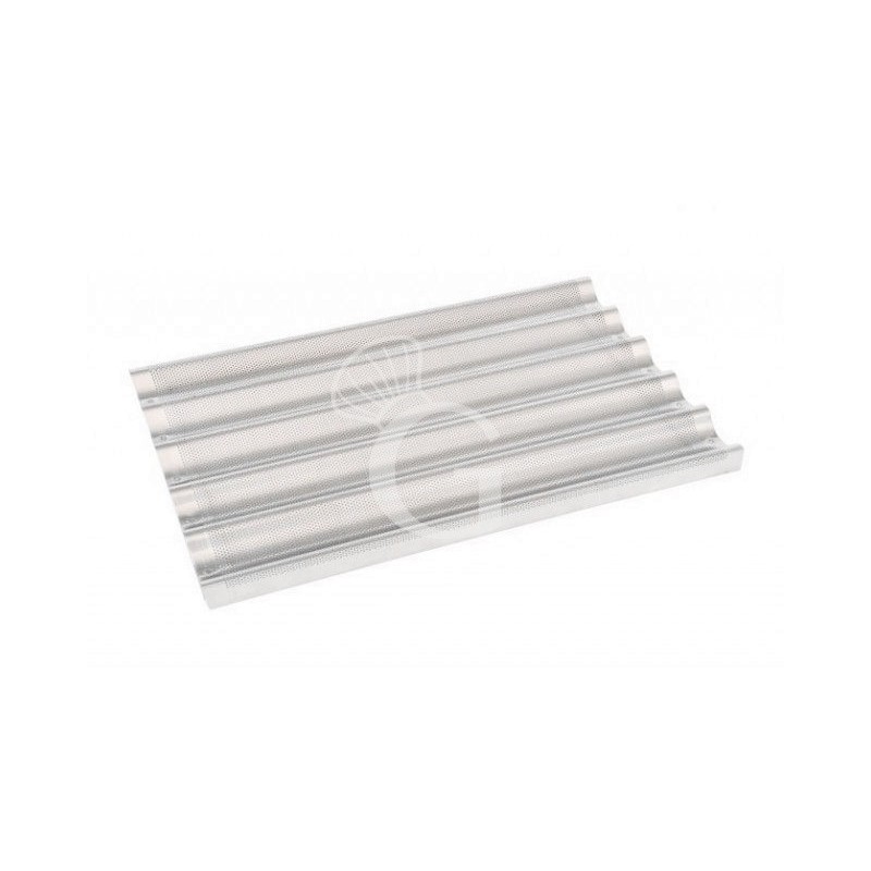 Bandeja rectangular de aluminio para 5 baguettes L 600 mm X P 400 mm