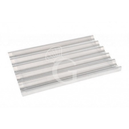 Bandeja rectangular de aluminio para 4 baguettes L 530 mm X P 320 mm Bandeja rectangular de aluminio para 4 baguettes L 530 mm X P 320 mm