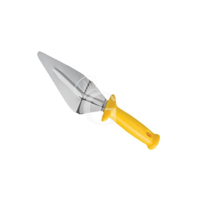 Pala triangular para pizza de acero inoxidable con hoja de 90 X 120 mm