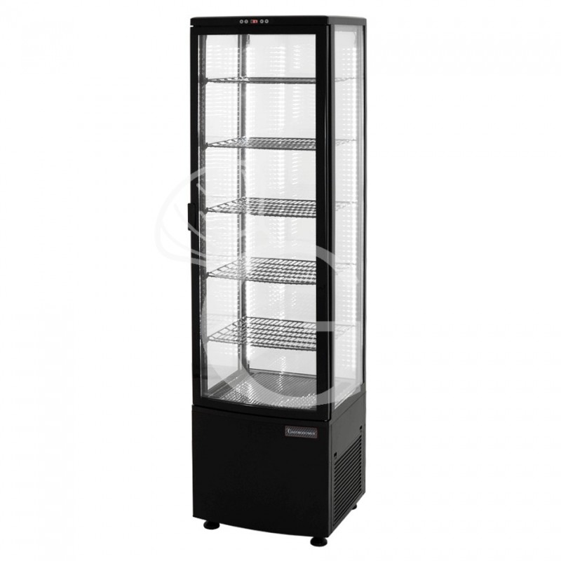 Vitrina refrigerada ventilada para bebidas Color negro 280 LT 0°C/+12°C Clase de eficiencia energética B