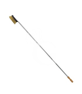 Cepillo de latón para horno de leña, dimensiones 55 X 80 X A 1700 mm.