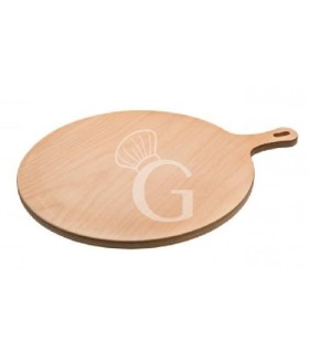 Tabla para cortar redonda de madera de 450 mm de diámetro