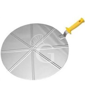 Pala para pizza de acero inoxidable de 450 mm de diámetro - 8  porciones