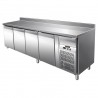 Mesa Refrigerada para gastronomía con peto, 4 Puertas, 700 mm de profundidad y temperatura - 18°/-22°C
