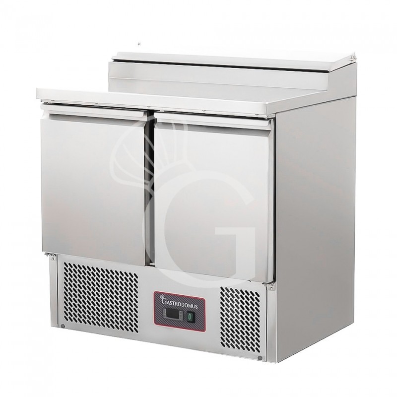 Mesa fría para ensaladas con 2 Puertas, temperatura + 2°C/+ 8°C, encimera de granito