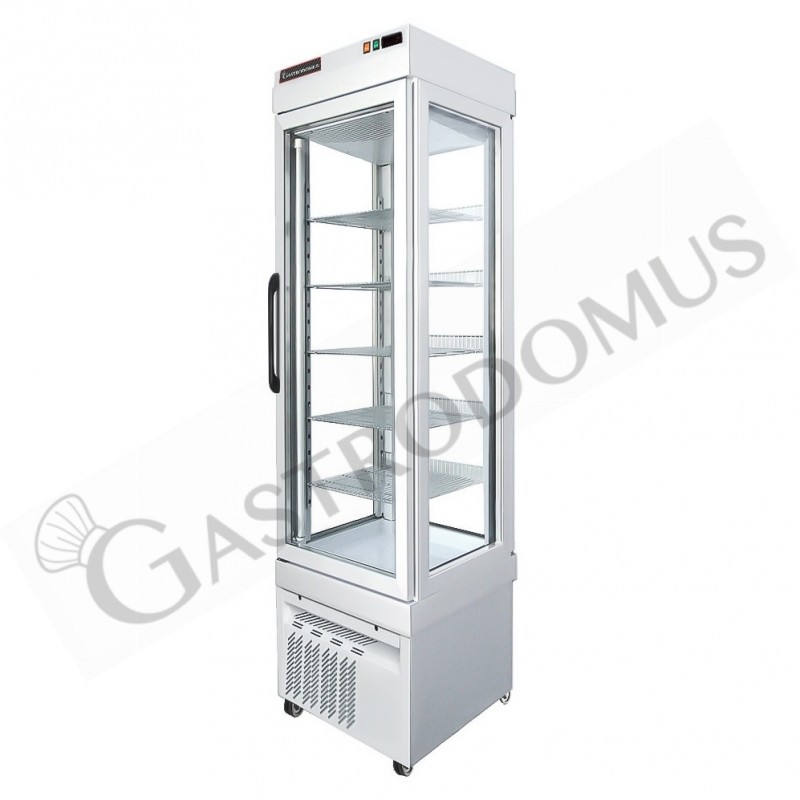 Vitrina refrigerada expositora ventilada para pastelería 250 LT -25°C/+5°C 4 lados de vidrio