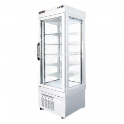 Vitrina Refrigerada expositora ventilada para pastelería 430 LT -25°C/+5°C, 4 lados de vidrio