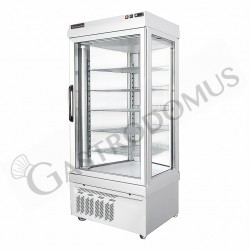 Vitrina Refrigerada expositora ventilada para pastelería 595 LT -5°C/+10°C, 4 lados de vidrio