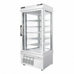Vitrina Refrigerada expositora estática para pastelería 630 LT +2°C/+10°C, 4 Lados de vidrio
