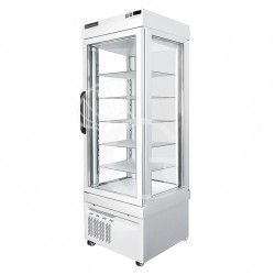 Vitrina refrigerada expositora ventilada para pastelería, 405 LT -5°C/+10°C, 3 lados de vidrio