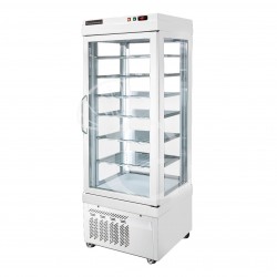 Vitrina Refrigerada expositora estática para pastelería 450 LT -15°C/-25°C, 4 Lados de vidrio