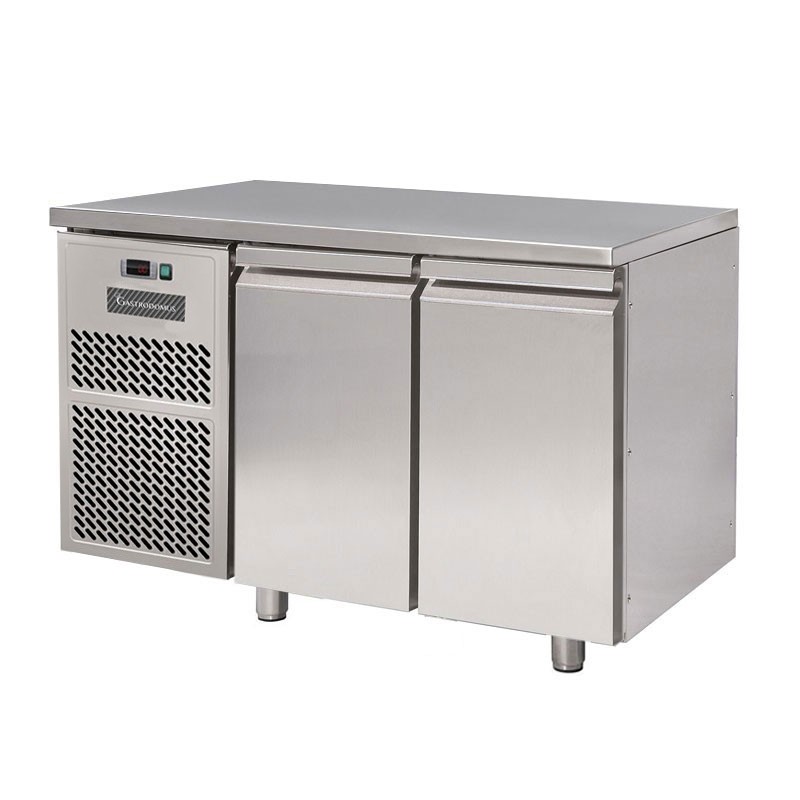 Mesa refrigerada 2 puertas 600 mm de profundidad 0°C/+10°C motor a la izquierda clase de eficiencia energética D