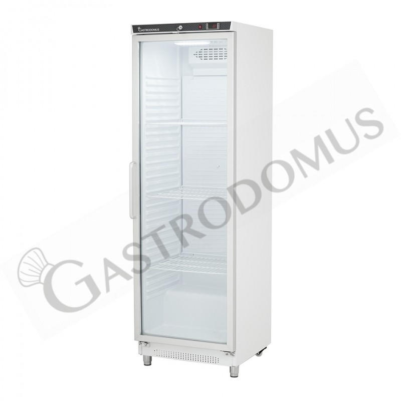 Armario refrigerado estático blanco con puerta de vidrio +2°C/+8°C 260 LT
