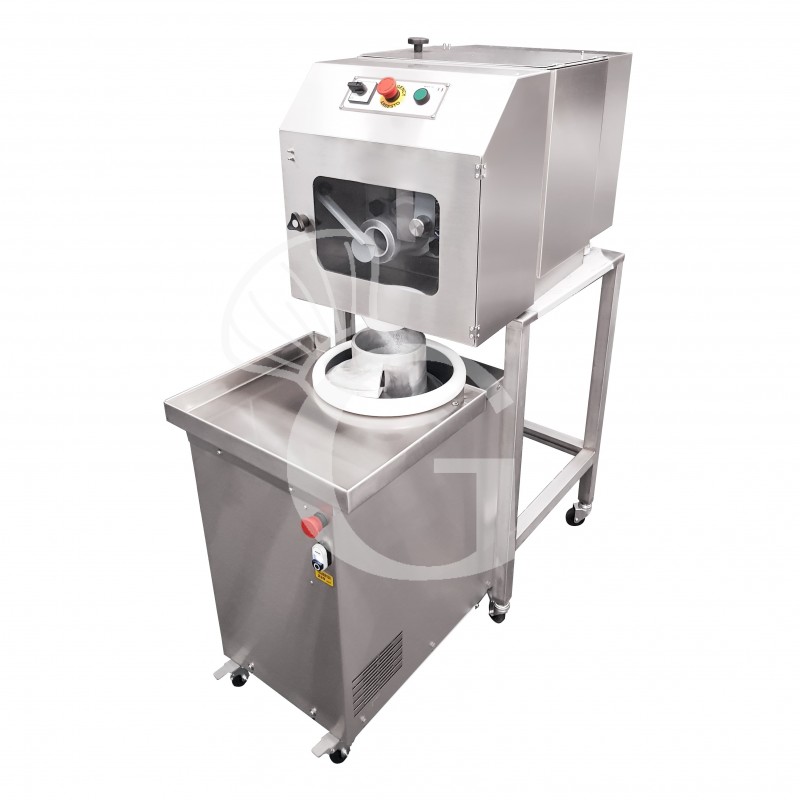 Combi boleadora maxi en acero inox y porcionadora combinadas con soporte en acero inox