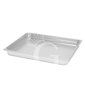Bandeja rectangular de acero inoxidable GN1/2 L 325 mm X P 265 mm X H 20 mm