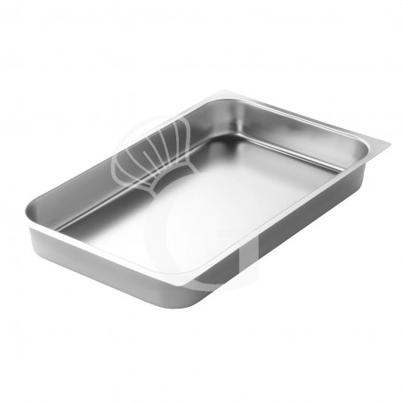 Bandeja rectangular de acero inoxidable GN1/1 L 530 mm X P 325 mm X H 65 mm Bandeja rectangular de acero inoxidable GN1/1 L 530 mm X P 325 mm X H 65 mm