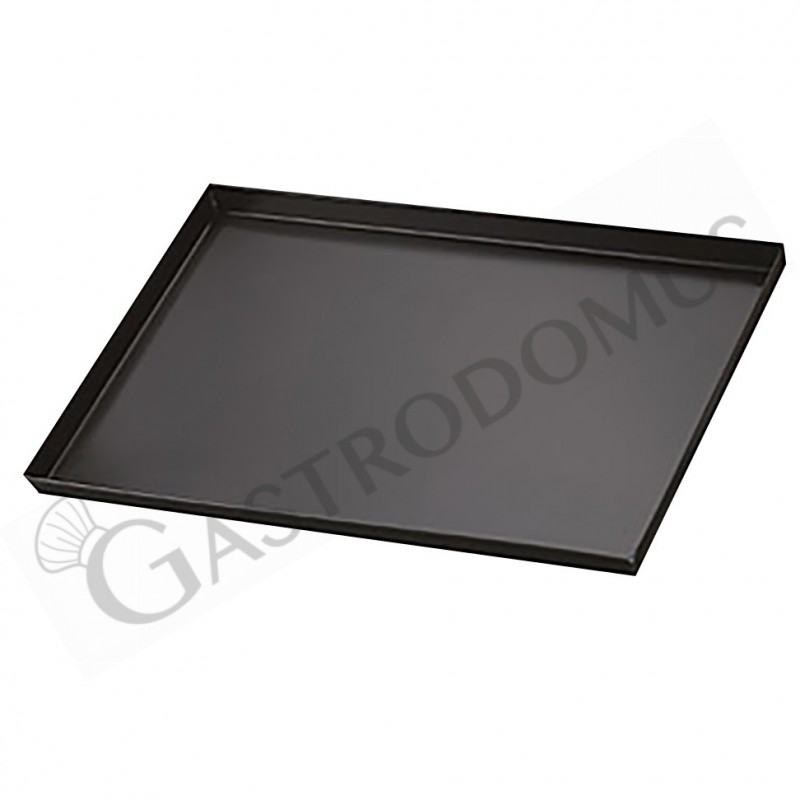 Bandeja rectangular de chapa aluminizada azul L 600 mm X P 400 mm X A 40 mm