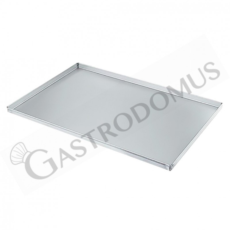 Bandeja rectangular de chapa aluminizada L 800 mm X P 600 mm x A 20 mm