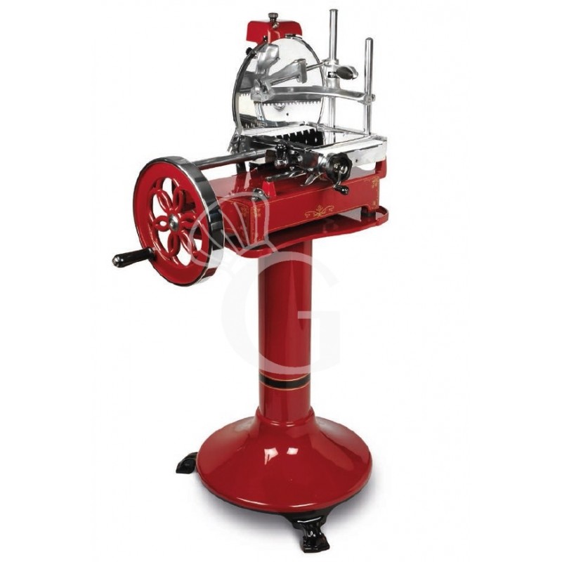 Cortadora manual con volante y pedestal de aluminio, diámetro cuchilla 300 mm