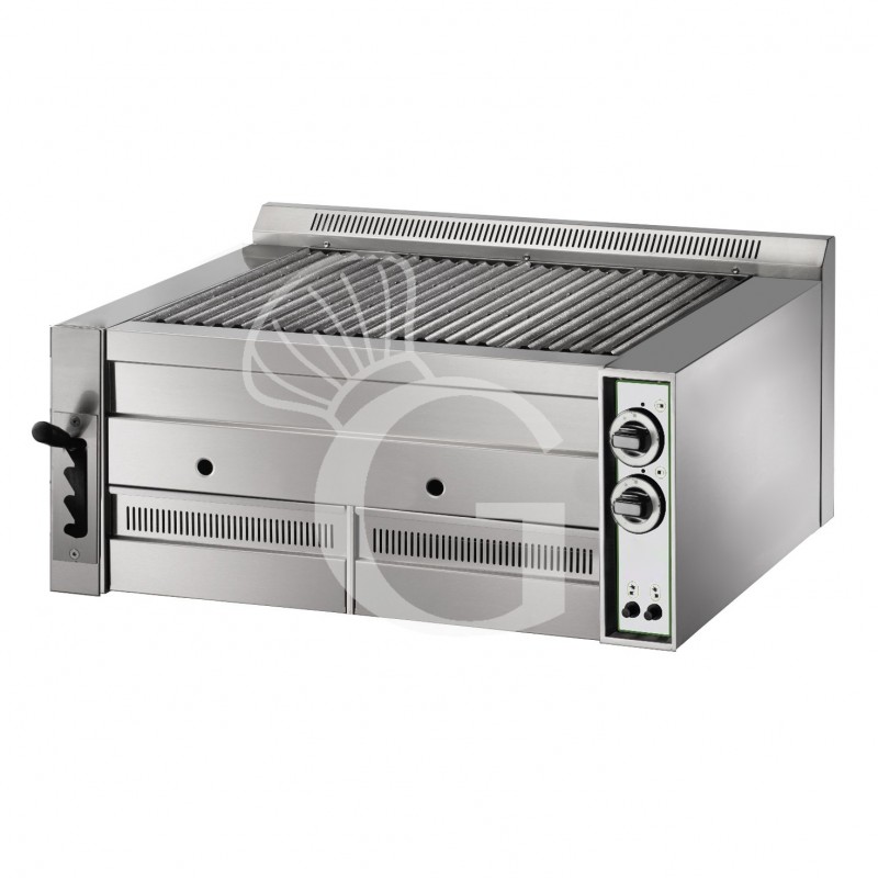 Parrilla de piedra volcánica L 810 mm x P 700 mm x A 380 mm 17000 W
