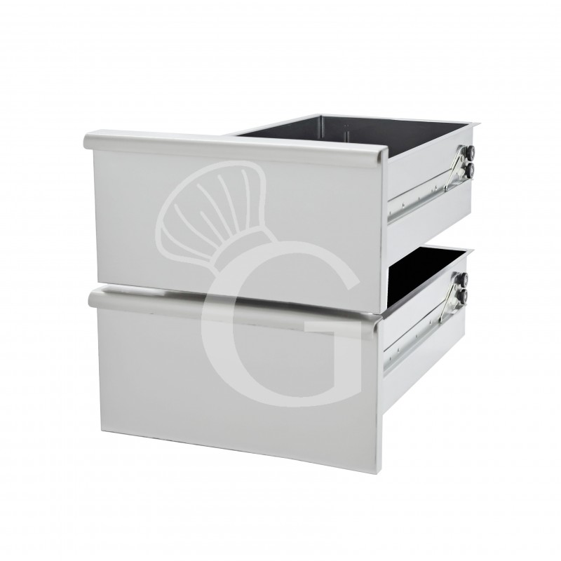 Dos cajones para mueble de 600 mm - L 600 mm x P 490 mm x A 400 mm