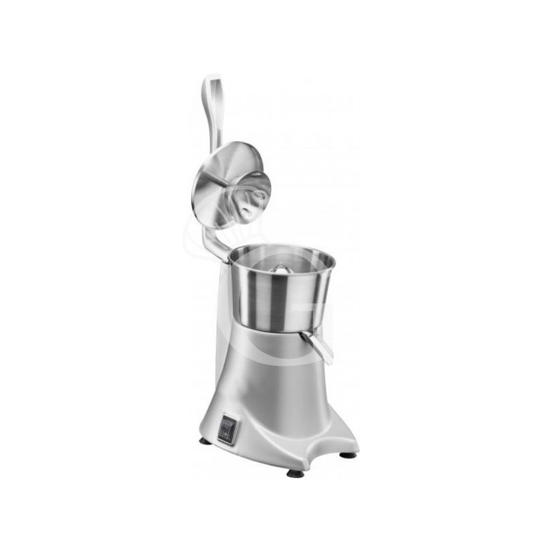 Exprimidor eléctrico de cítricos con brazo en aleación de aluminio cepillado 980 rpm L 220 mm x P 290 mm x A 390/585 mm Exprimidor eléctrico de cítricos con brazo en aleación de aluminio cepillado 980 rpm L 220 mm x P 290 mm x A 390/585 mm