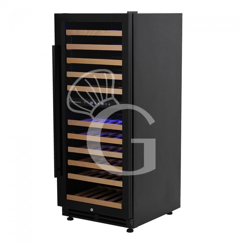 Vinoteca empotrable ventilada doble temperatura 280 LT 11 estantes 121 botellas +5°C/+22°C