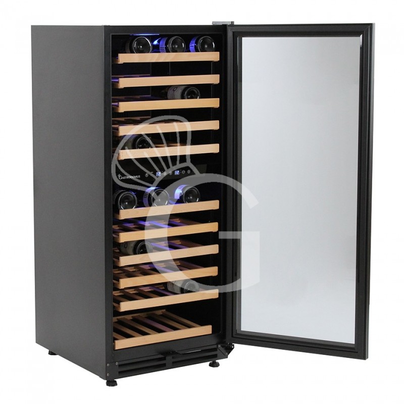 Vinoteca empotrable ventilada doble temperatura 280 LT 11 estantes 121 botellas +5°C/+22°C