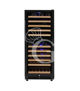Vinoteca empotrable ventilada doble temperatura 280 LT 11 estantes 121 botellas +5°C/+22°C