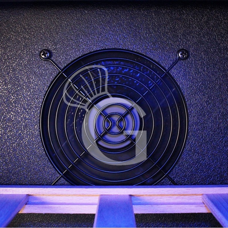 Vinoteca empotrable ventilada puerta de acero inoxidable doble temperatura 280 LT 11 estantes 121 botellas +5°C/+22°C