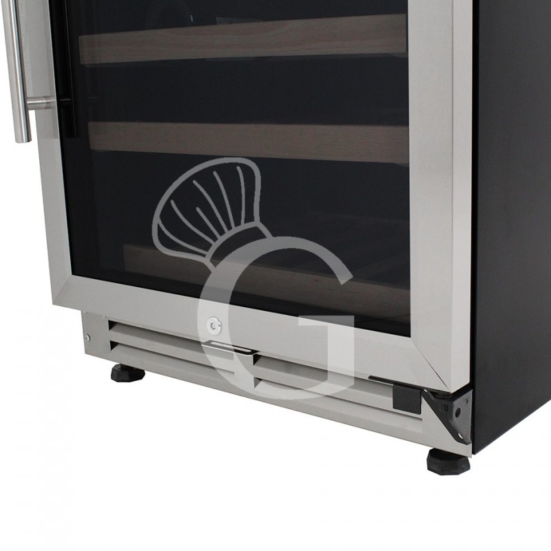 Vinoteca empotrable ventilada puerta de acero inoxidable 280 LT 11 estantes 111 botellas +5°C/+22°C