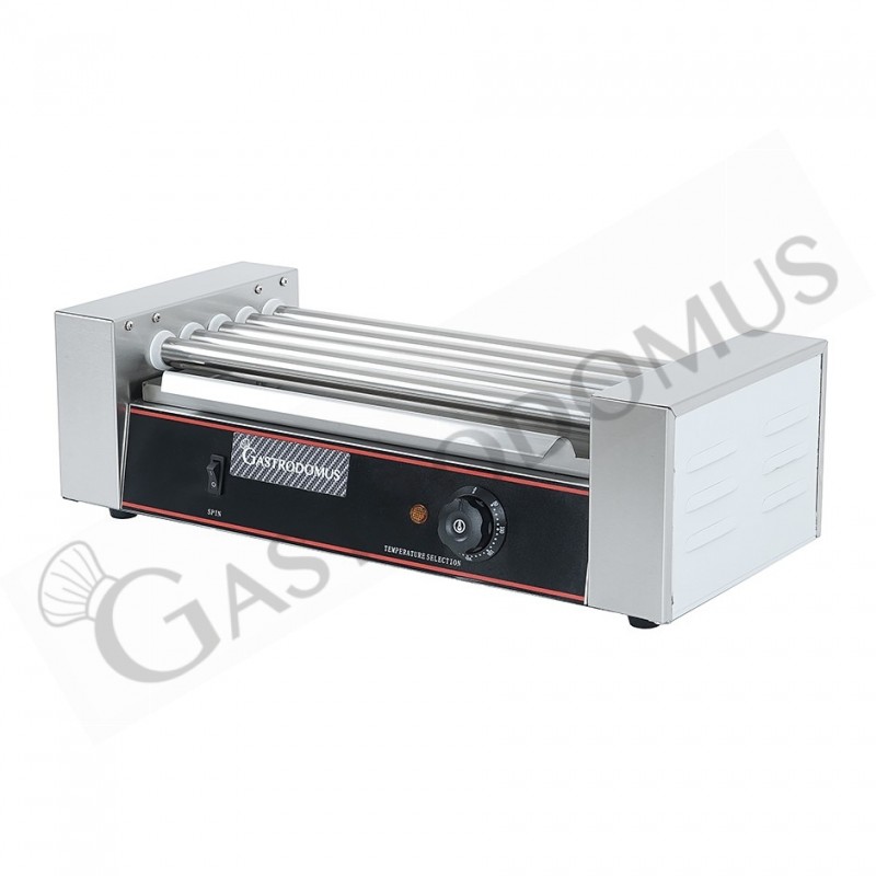 Asador de salchichas 1400 W 5 rodillos L 580 mm x P 250 mm x A 215 mm