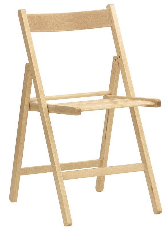 Silla con estructura de haya plegable