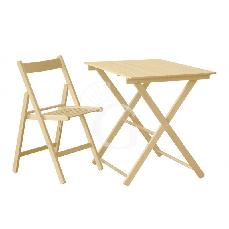 Silla con estructura de haya plegable