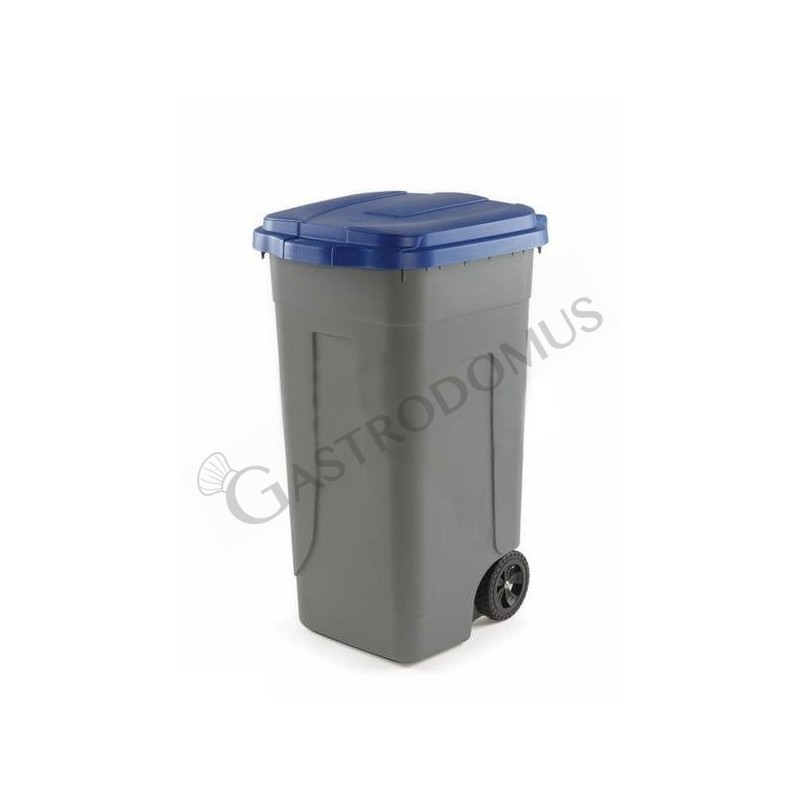 Contenedor de basura de polietileno azul y gris 80 LT