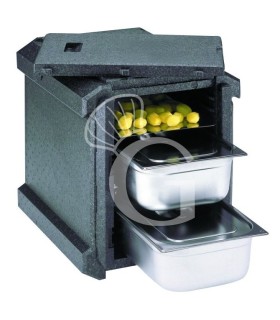 Contenedor isotérmico de polipropileno para gastronorm 83 LT L 630 mm x P 500 mm x A 585 mm