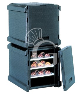 Contenedor isotérmico de polipropileno para bandejas 600 x 400 mm 128 LT L 720 mm x P 600 mm x A 630 mm