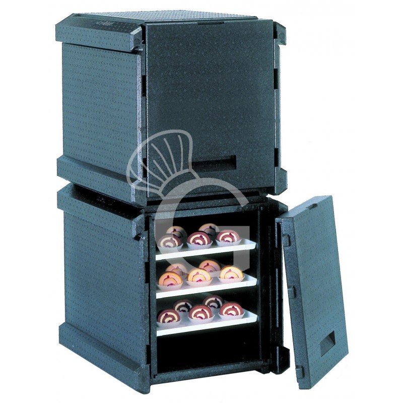 Contenedor isotérmico de polipropileno para bandejas 600 x 400 mm 128 LT L 720 mm x P 600 mm x A 630 mm