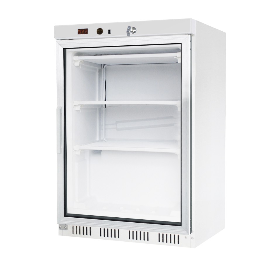 Armario refrigerado estático con temperatura -18°C/-22°C - 130 LT - puerta de vidrio